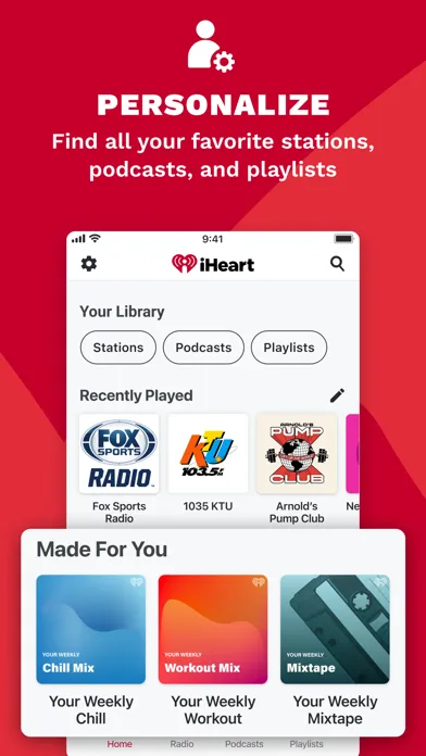Скриншоты iHeart: Radio, Podcasts, Music