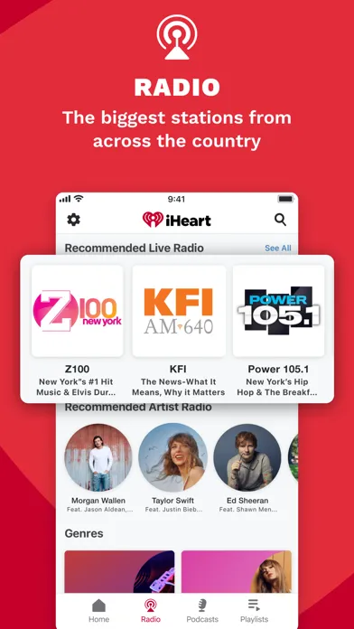 Скриншоты iHeart: Radio, Podcasts, Music