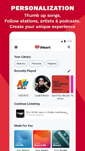 Zrzuty ekranu iHeart: Music, Radio, Podcasts