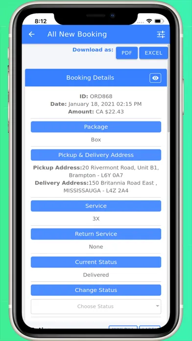 Screenshot di Clearly Express Dispatcher