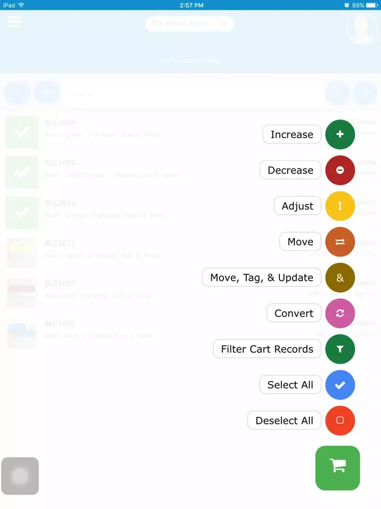 Capturas de tela do Clearly Inventory App iPad 