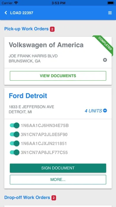 Texas Auto Carriers EPOD سکرین شاٹس