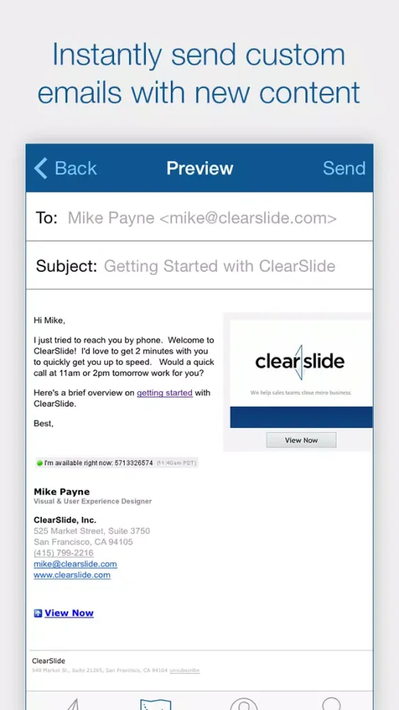 تصاویر ClearSlide Connect - Track Email, Scan Business Cards, and Follow Up with Leads