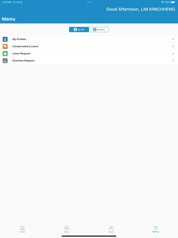 ClearViewHCM Mobile iPad  스크린샷