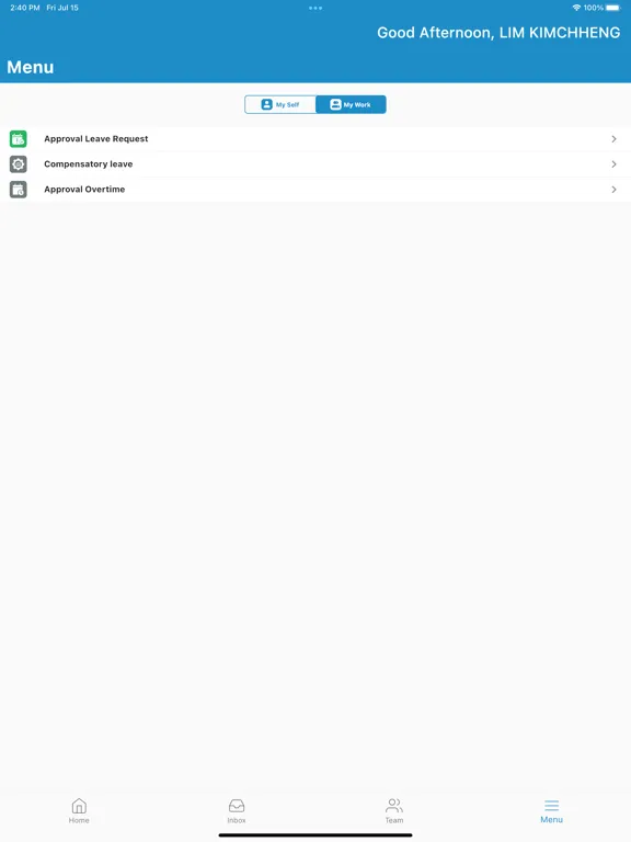 ClearViewHCM Mobile iPad  스크린샷