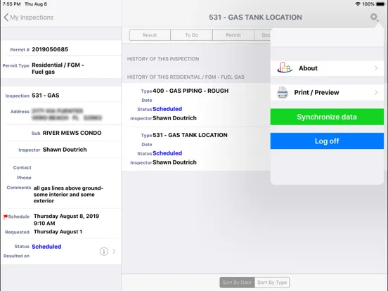 Clear Inspection iPad  স্ক্রিনশট