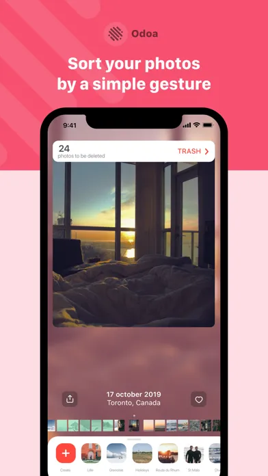 Tangkapan layar Odoa: Swipe & Clean Photos