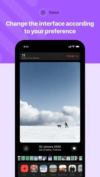 Tangkapan layar Odoa: Swipe & Clean Photos