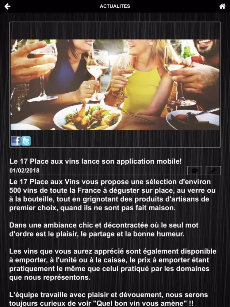 Capturas de pantalla de Le 17 Place Aux Vins iPad 