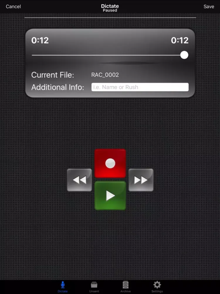 Tangkapan layar uDictate: Medical Legal Doctors Lawyers Dictation! iPad 