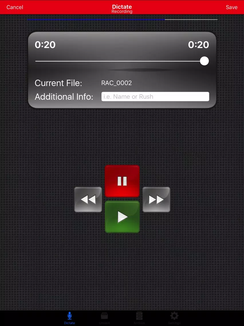 Ảnh chụp màn hình của uDictate: Medical Legal Doctors Lawyers Dictation! iPad 