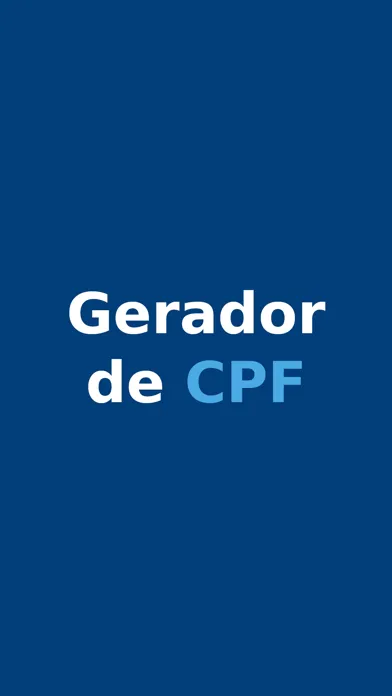 Gerador de CPF aleatório应用截图