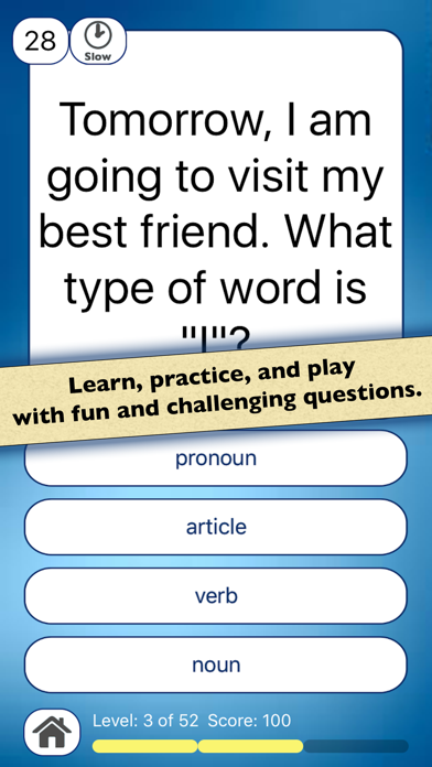 Capturas de tela do Word Types | English Grammar