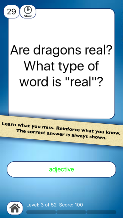 Capturas de tela do Word Types | English Grammar