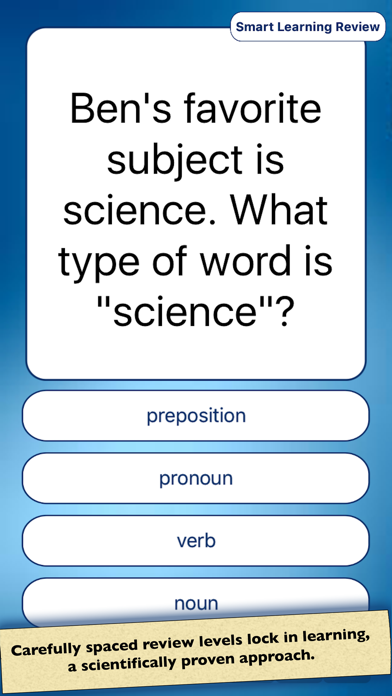 Capturas de tela do Word Types | English Grammar