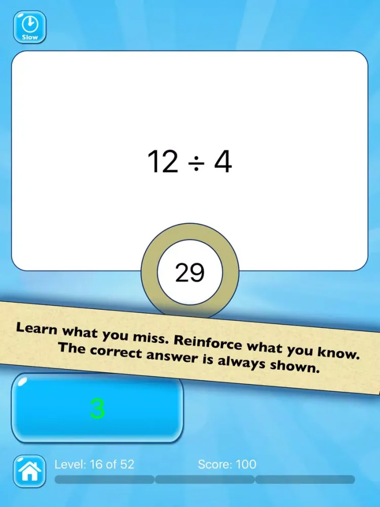 Captures d'écran de Division Practice: Learn Basic Math Facts iPad 
