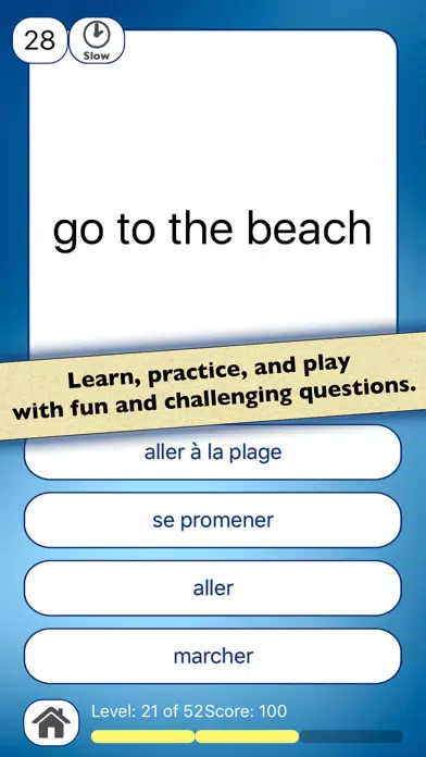 Ảnh chụp màn hình của French Vocabulary Practice
