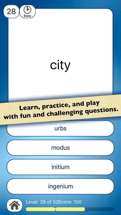 Tangkapan layar Latin Vocabulary Quiz