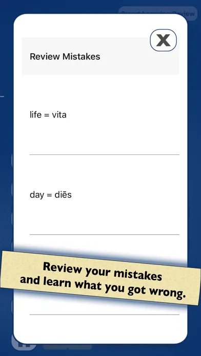 Tangkapan layar Latin Vocabulary Quiz