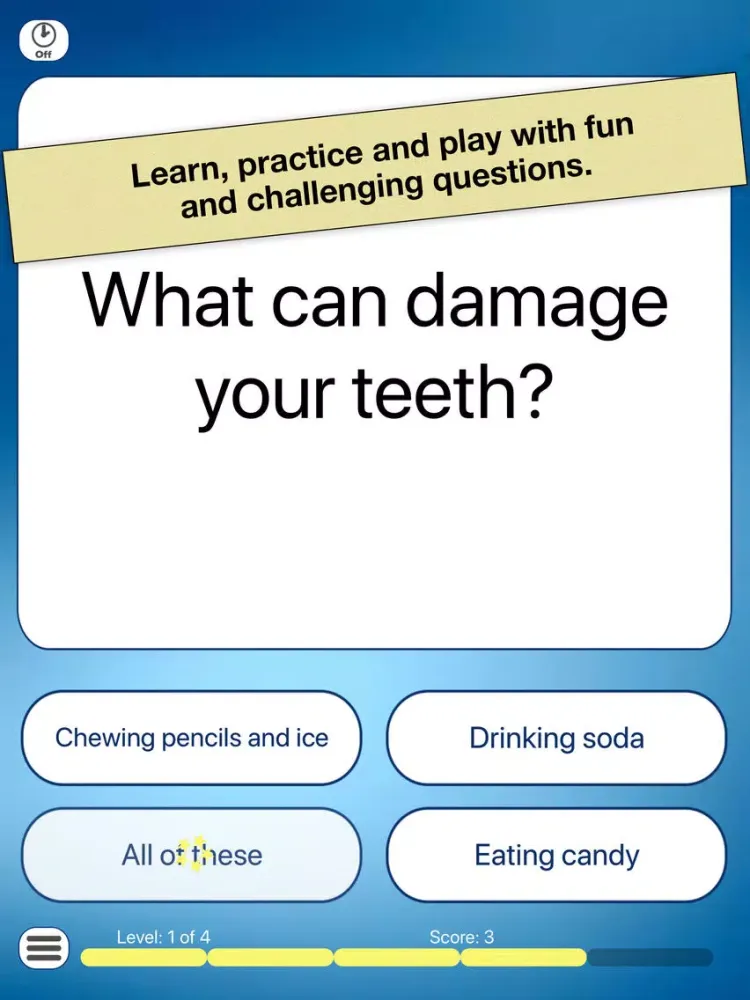 Healthy Habits Quiz iPad 應用截圖