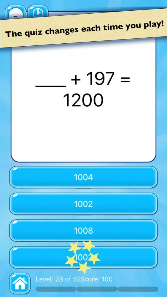 Mental Math Test — Addition and Subtraction 스크린샷