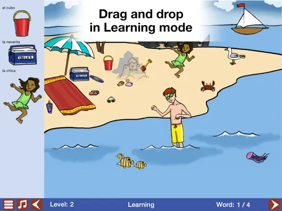Tangkapan skrin Spanish for Kids: a Learning Story Adventure iPad 