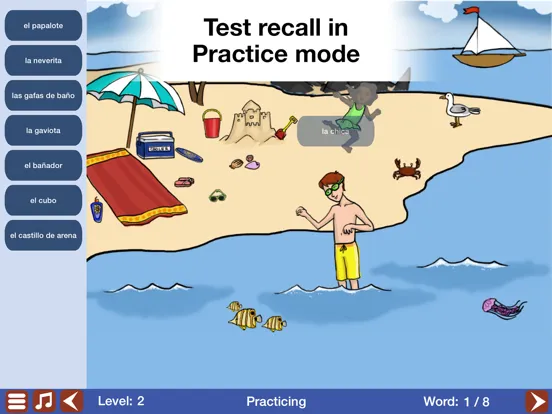 Tangkapan skrin Spanish for Kids: a Learning Story Adventure iPad 