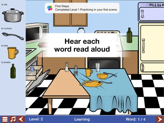 Tangkapan skrin Spanish for Kids: a Learning Story Adventure iPad 