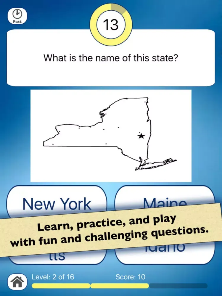Zrzuty ekranu US State Shapes Geography Quiz iPad 