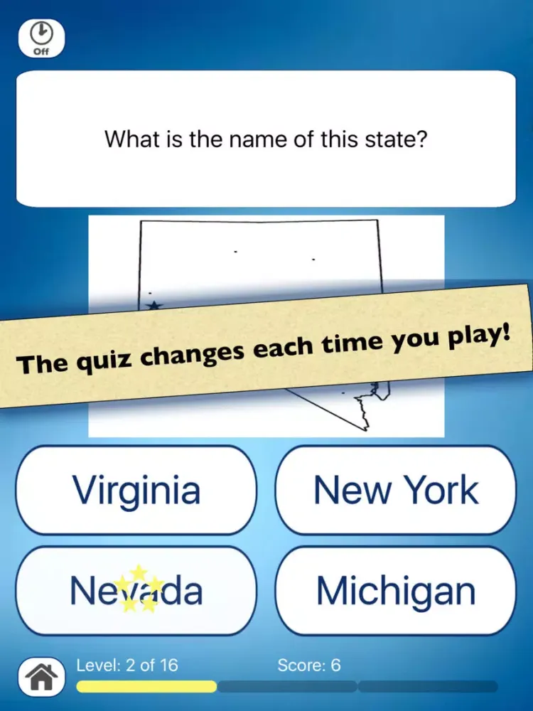 Zrzuty ekranu US State Shapes Geography Quiz iPad 
