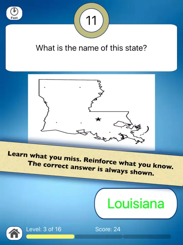 Zrzuty ekranu US State Shapes Geography Quiz iPad 