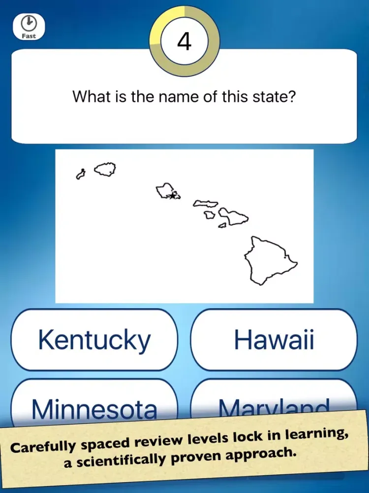 Zrzuty ekranu US State Shapes Geography Quiz iPad 