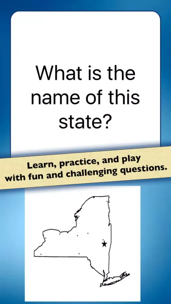 Zrzuty ekranu US State Shapes Geography Quiz