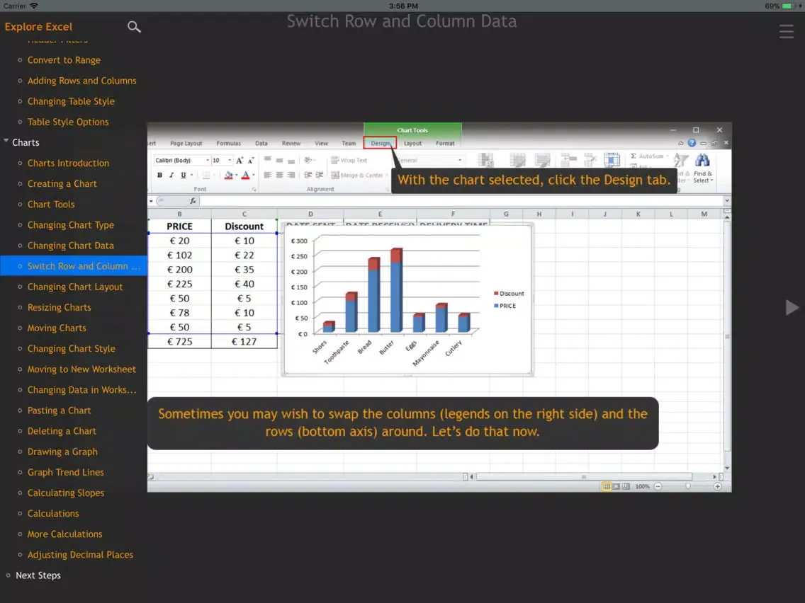 Explore Spreadsheets iPad  Screenshots