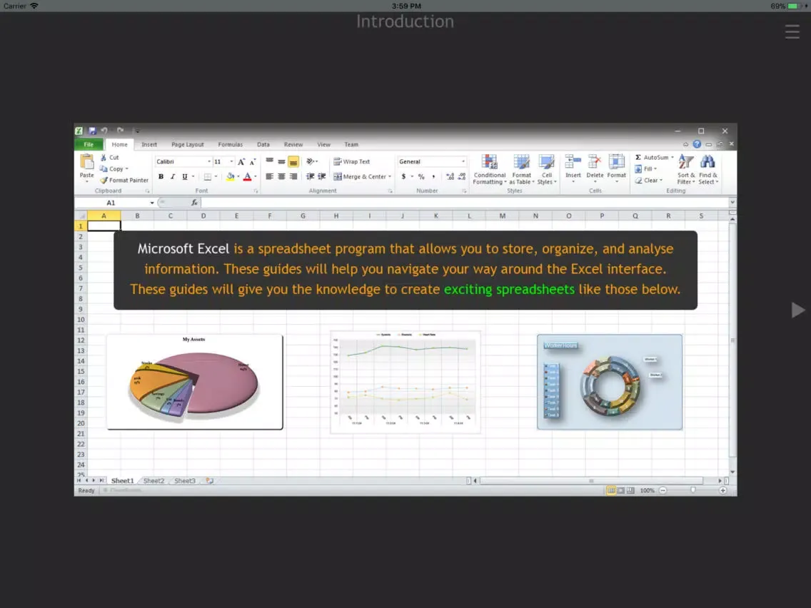 Explore Spreadsheets iPad  Screenshots