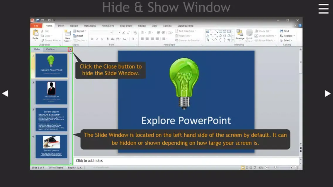 Zrzuty ekranu Explore PowerPoint