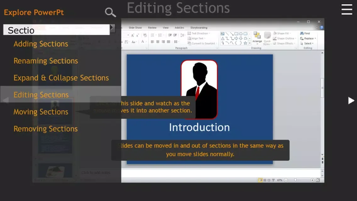 Zrzuty ekranu Explore PowerPoint