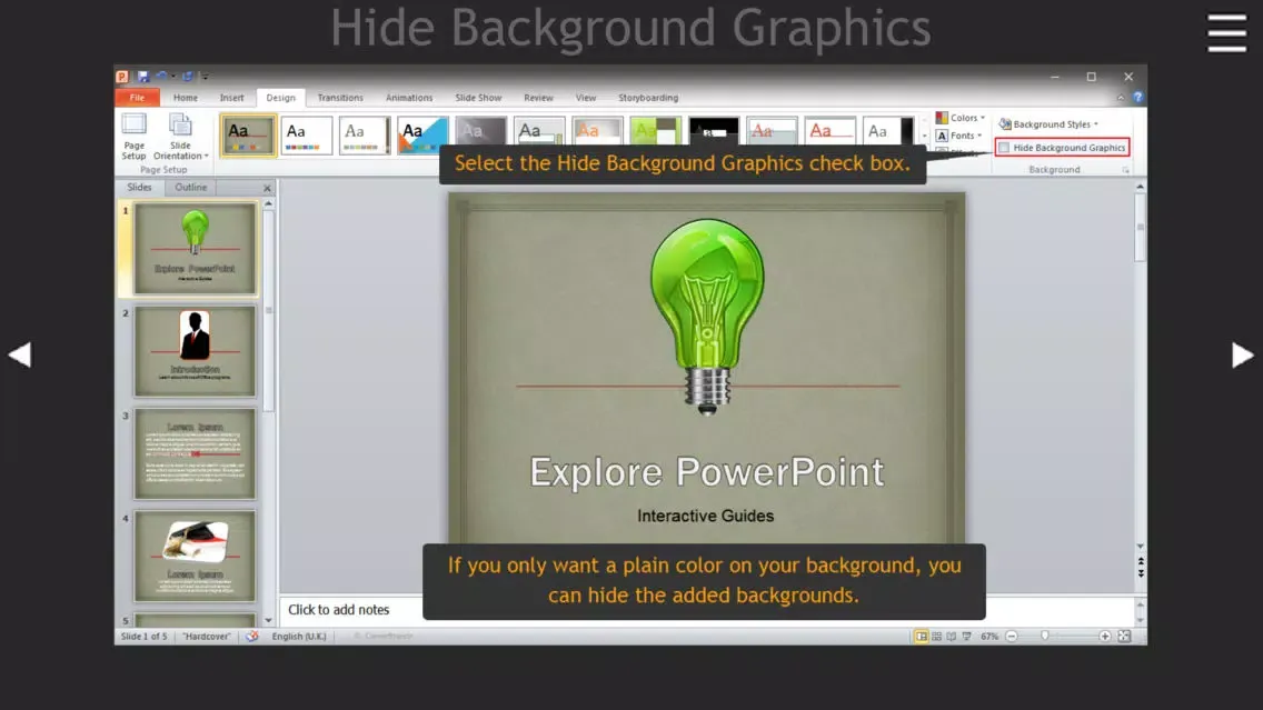 Zrzuty ekranu Explore PowerPoint