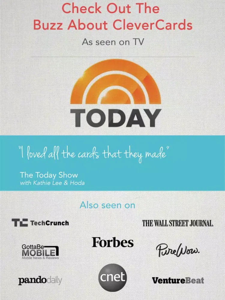 CleverCards: Greeting Cards & eCards for Facebook iPad 應用截圖