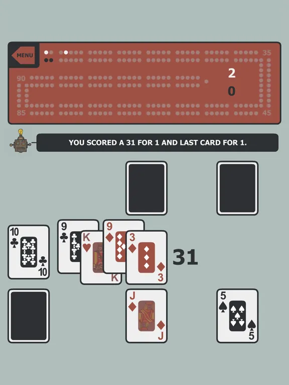 Cribbage vs Robots iPad  स्क्रीनशॉट