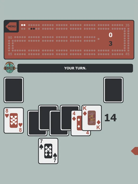 Cribbage vs Robots iPad  स्क्रीनशॉट
