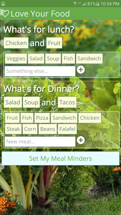 تصاویر Meal Minder