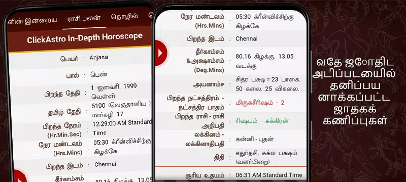 Ảnh chụp màn hình của Horoscope in Tamil