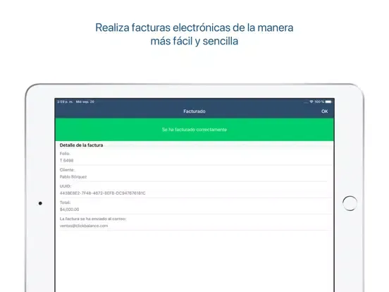 Facturación electrónica iPad  Ekran Görüntüleri