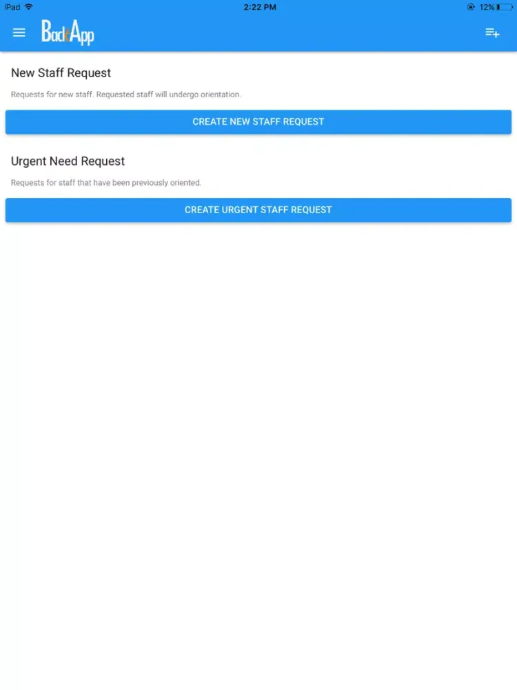 BackApp Facility iPad  Ekran Görüntüleri