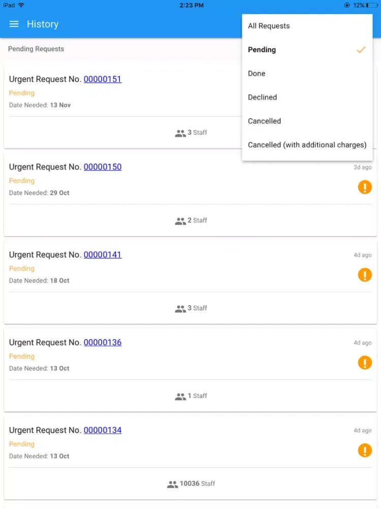 BackApp Facility iPad  Ekran Görüntüleri