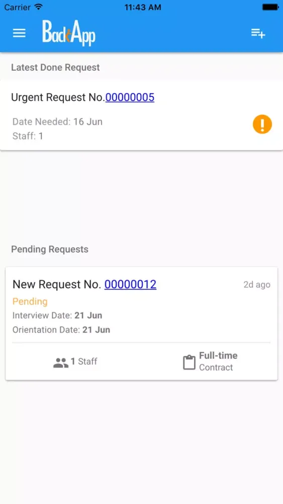 BackApp Facility Ekran Görüntüleri