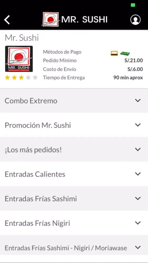 Capturas de tela do Mr Sushi