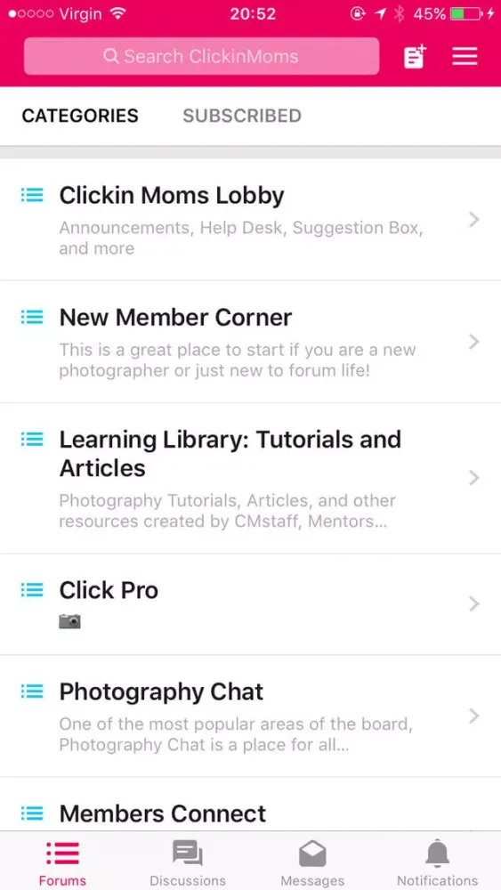 Clickin Moms Member Forum App Ekran Görüntüleri