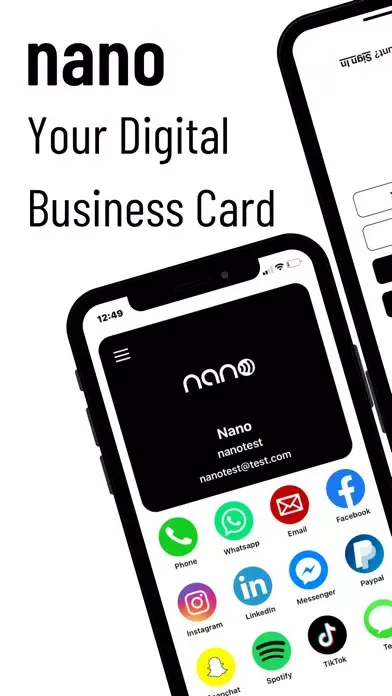 ภาพหน้าจอของ Nano - Digital Business Card